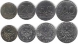 POLONIA LOT / SET : Nr 3 / 4 buc : 10 + 20 + 50 + 100 ZLOTI / ZLOTYCH 1990
