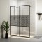 vidaXL Paravan de duș walk-in negru 140x195 cm sticlă ESG transparentă 151032