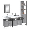 VidaXL Set mobilier de baie, 4 piese, gri sonoma, lemn prelucrat 3214808