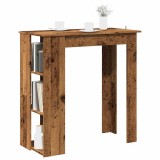 Cumpara ieftin Masă bar cu rafturi, lemn vechi, 102x50x103,5 cm lemn prelucrat