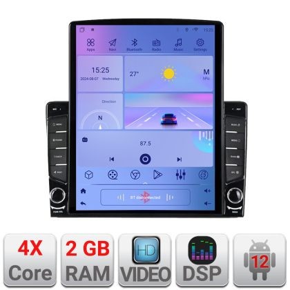 Navigatie Citroen C3 2018- ecran tip TESLA 9.7&quot; cu Android Radio Bluetooth Internet GPS WIFI 2+32 DSP Quad Core CarStore Technology