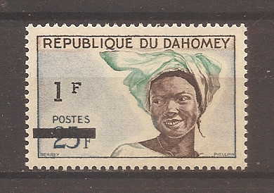 Dahomey 1965 - Oameni, din 1963 cu supratipar, MNH foto