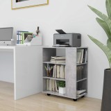 vidaXL Dulap cu roți, gri beton, 60x35x75 cm, lemn prelucrat