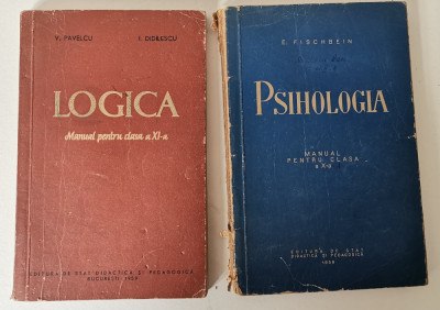 Lot 2 Manuale vechi Psihologia 1958 si Logica 1959 foto