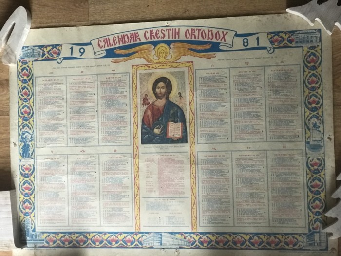 Calendar Crestin Ortodox 1981