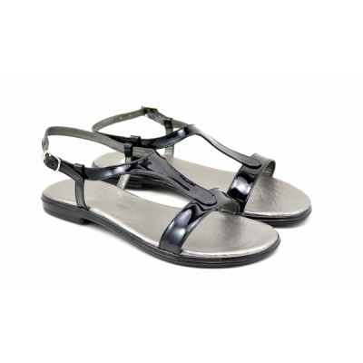 Sandale dama din piele naturala lacuita - S16N2LAC foto