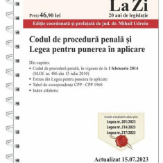 Codul de procedură penală şi Legea pentru punerea în aplicare. Cod 778. Actualizat la 15.07.2023 - Paperback brosat - Mihail Udroiu - C.H. Beck