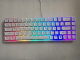 Tastatura mecanica gaming White Shark 19 taste Anti-Ghosting RGB, Alb