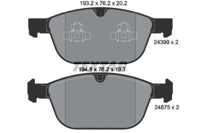 TEXTAR 2439901 Q+ set placute frana,frana disc foto