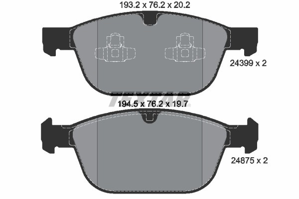 TEXTAR 2439901 Q+ set placute frana,frana disc