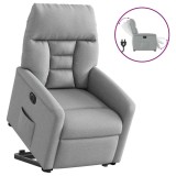 VidaXL Fotoliu electric rabatabil cu ridicare, gri deschis, textil 3303052