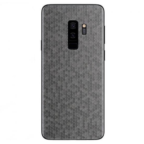 Set Folii Skin Acoperire 360 Compatibile cu Samsung Galaxy S9 Plus (Set 2) - ApcGsm Wraps HoneyComb Gray