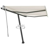 vidaXL Copertină autonomă retractabilă manual, crem, 300x250 cm 3069697