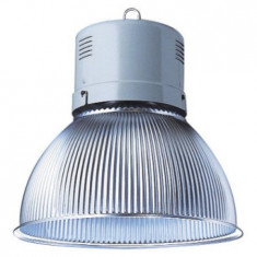Lampa suspendata pentru hala HERCULES - WITH LAMP - STRIPED OPTIC - OPEN OPTIC - 250W SE E40 230V-50HZ - IP20 - CLASS I - GREY RAL 7035