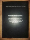 Norme specifice de protectie a muncii pentru transportul si distributia energiei electrice