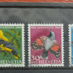 TS21 - Timbre serie Elvetia - Helvetia 1969 - Pasari