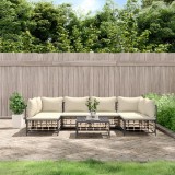 VidaXL Set mobilier de grădină cu perne, 7 piese, antracit, poliratan 3186788