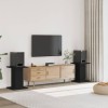 VidaXL Suporturi difuzoare, 2 buc., negru, 30x30x60 cm, lemn prelucrat