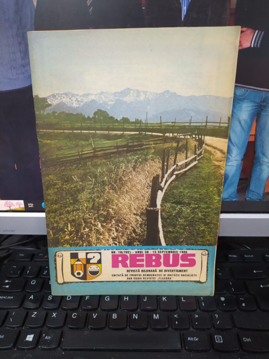 Rebus, revistă bilunară de divertisment, 15 sep. 1986, nr. 18, 702, anul 30, 015