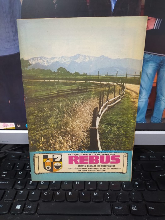 Rebus, revistă bilunară de divertisment, 15 sep. 1986, nr. 18, 702, anul 30, 151
