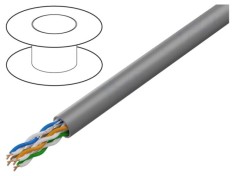Cablu LANBERG U/UTP 4x2x24AWG CCA PVC gri 305m &Oslash;5,2mm