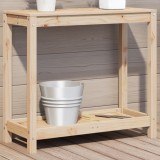Cumpara ieftin Masă de plantare cu poliță, 82,5x35x75 cm, lemn masiv de pin