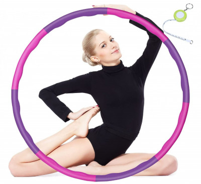 KUYOU - Fitness Ring (Hula Hoop) pentru fitness - Roz -NOU foto