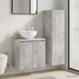 Cumpara ieftin Set dulap baie 2 buc. Gri Beton 33 x 34,5 x 100 cm