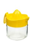 Storcător de citrice cu capac galben, capacitate 300 ml, sticlă și plastic