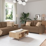 VidaXL Set canapea, 3 piese, perne maro, textil