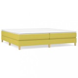 Cumpara ieftin Cadru de pat cu arcuri, verde, 200x200 cm, textil