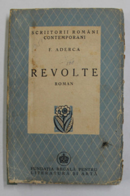 REVOLTE , roman de F. ADERCA , 1945 foto