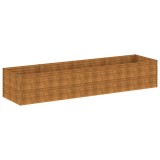 Cumpara ieftin Strat inaltat de gradina, 386x100x69 cm, otel corten