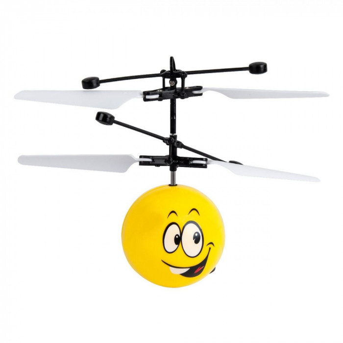 Elicopter mini galben Smiley cu infrarosii, Lioness, 16 x 5.5 x 17.5 cm