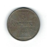 Germania 1916 - 3 copeici (J), Comandamentul Teritoriilor Ocupate din Est, circulata