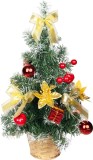 Bradut decorativ de Craciun MagicHome, rosu-auriu, 40 cm