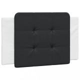 Cumpara ieftin Perna pentru tablie pat, Zadar, negru si alb, 80 cm, piele artificiala