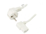 Cablu Alimentare CEE 7/7 Ștecăr Unghi 90&deg; IEC C13 5m, Goobay