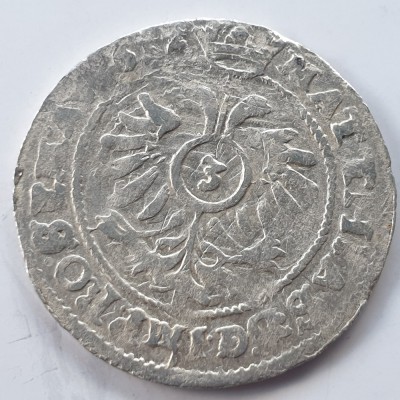 Germania Hanau-Munzenberg 3 kreuzer 1613 argint Filip Maurice in nume lui Matthias foto