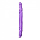 Dildo Dublu B Yours, PVC, Violet, 35 cm