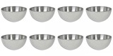 Set boluri, 8 piese, 900 ml, Metal, Argintiu