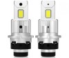 Set 2 Becuri LED D4S/R Auto, 75w, 30.000 Lumeni, Lumina Alba 6500K, 12-24 Volti, CSP, Canbus, Radiator Aluminiu AutoREY&reg; Premium
