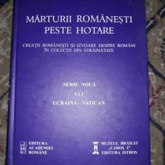 Virgil Cândea - Mărturii românești peste hotare, vol. VI.I, Ucraina - Vatican