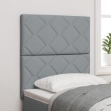 vidaXL Tăblie Argyle cu headboard Gri deschis 80 cm Material textil, lemn
