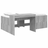 vidaXL Cadru de Pat cu Birou 2 pcs Stejar artizanal 75 x 190 cm 3422688