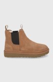 UGG ghete chelsea din piele &icirc;ntoarsă Neumel Chelsea bărbați, culoarea maro 1121644-CHE