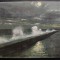 Constanta 1926 ? - Farul cu marea furtunoasa - Imagine nocturna - printata, color, necirculata