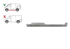 Prag Ford Transit/Tourneo Connect (C170) 05.2003-09.2006(Cu 2 Usi), Ford Transit/Tourneo Connect (C170) 09.2006-06.2009(Cu 4 Usi) , partea Fata Stang foto