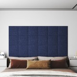 vidaXL Panouri de perete 12 buc. albastru 30x30 cm textil 1,08 m&sup2;