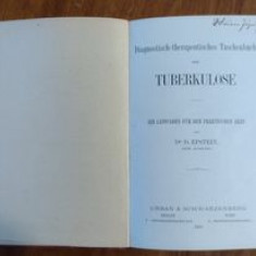TUBERCULOZA DIAGNOZA SI TRATAMENT 1910 DR EPSTEIN LIMBA GERMANA MEDICINA